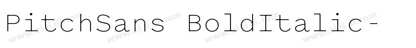 PitchSans BoldItalic字体转换